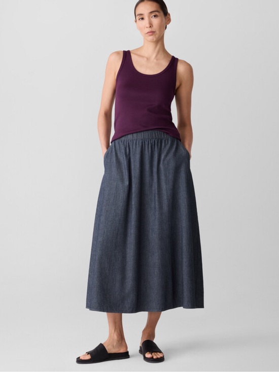 Eileen Fisher Dresses & Skirts - Eileen Fisher Chambray Midi Skirt